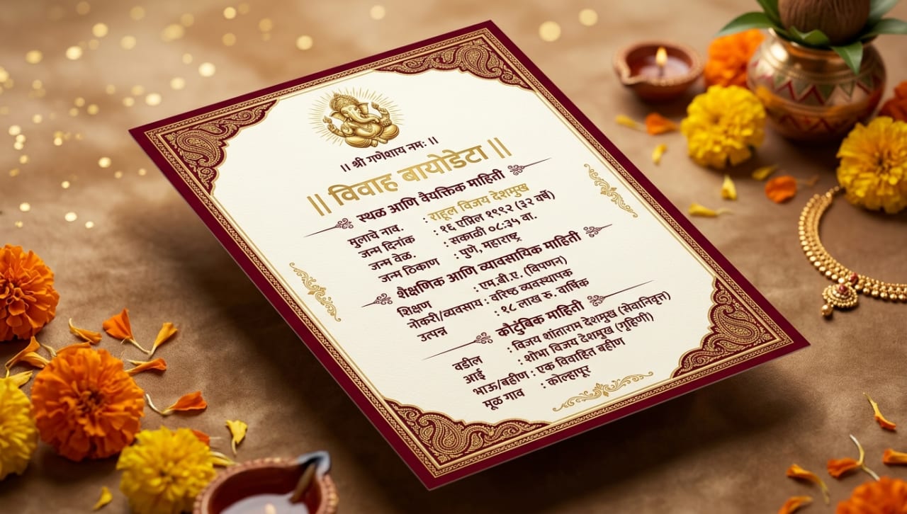 Marathi Marriage Biodata Maker