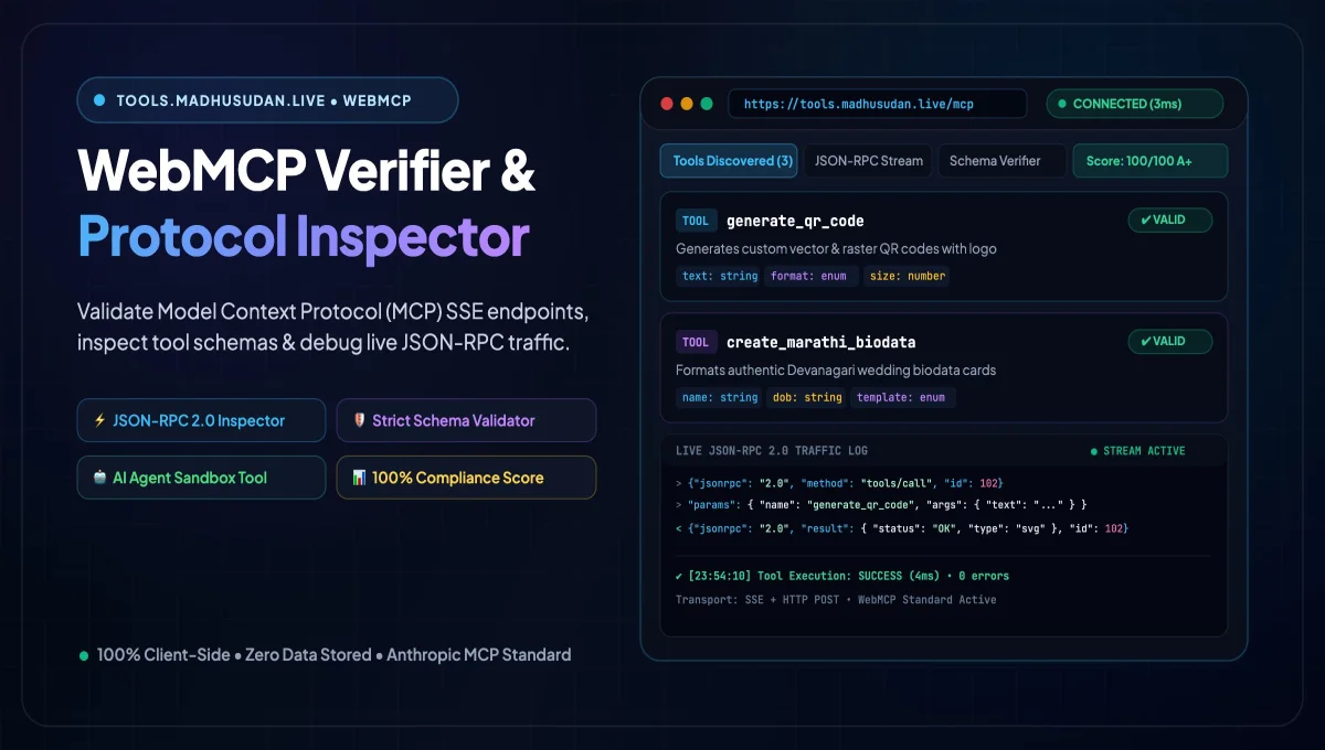 WebMCP Verifier & Validator