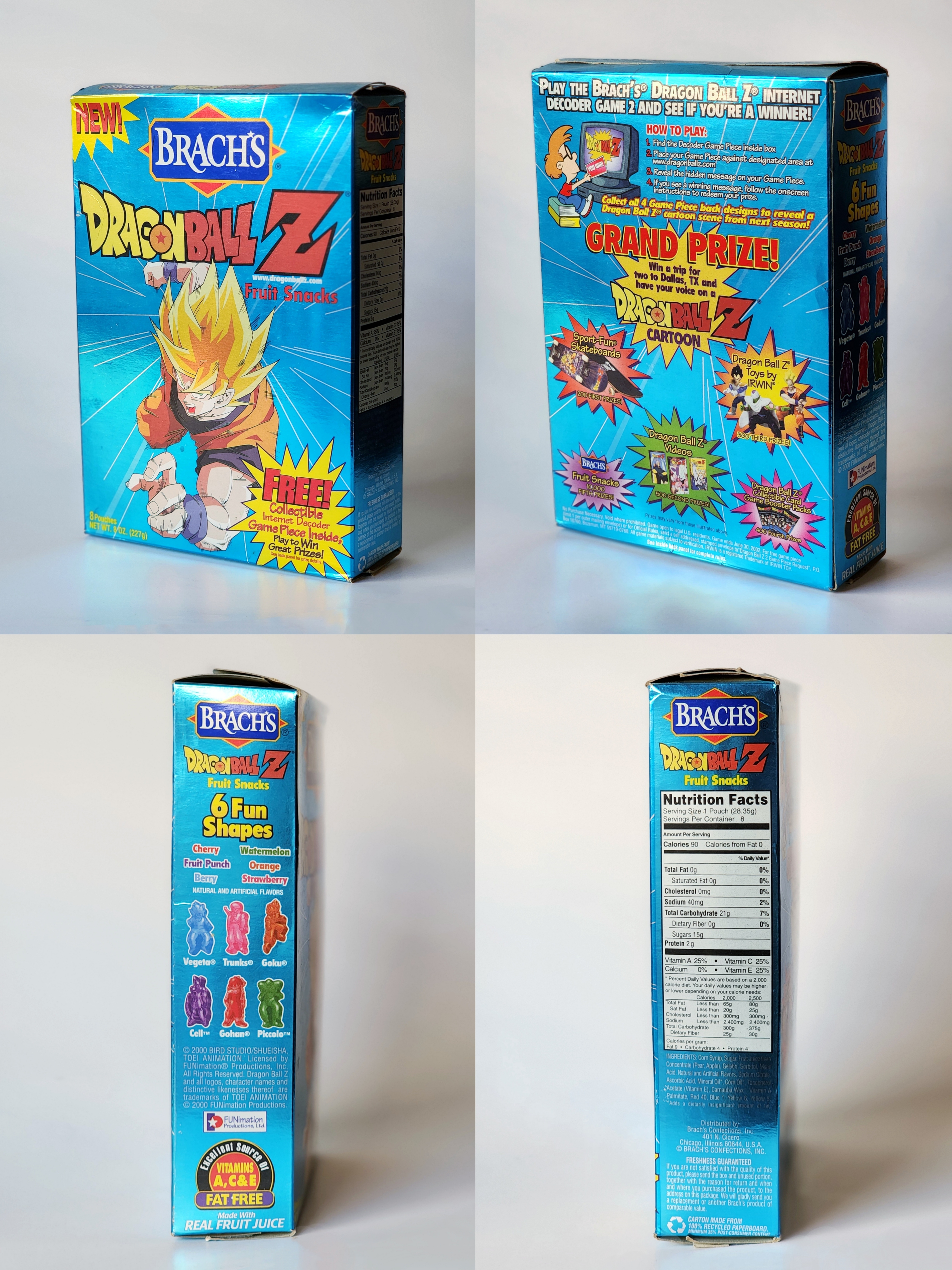Brach's Dragonball Z Fruit Snacks (2000-2002) | DragonBall Brach's Dragonball Z Fruit Snacks (2000-2002) | DragonBall