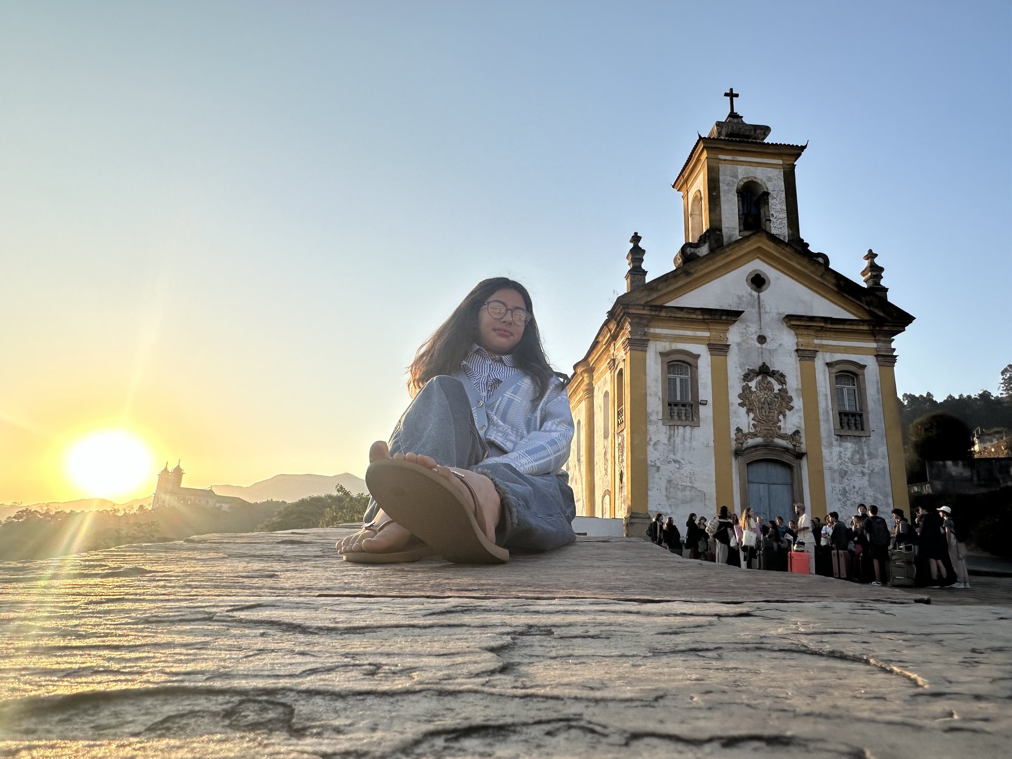 Pôr do sol nas ladeiras