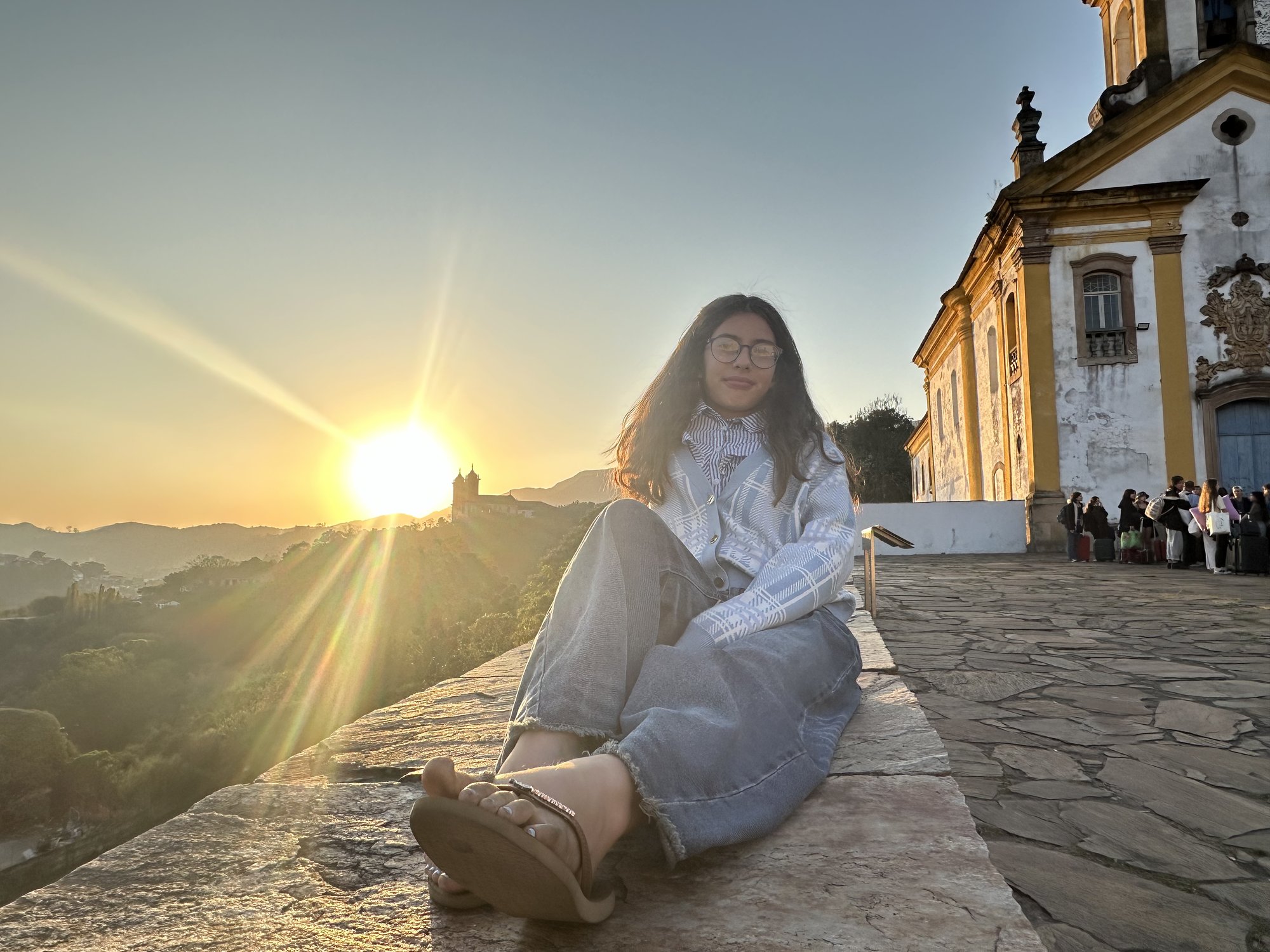 Pôr do sol nas ladeiras