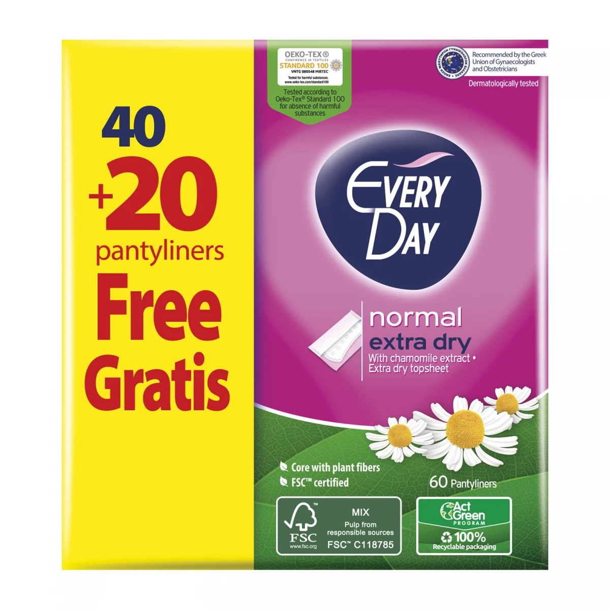 Every Day Normal Extra Dry влошки 40 + 20