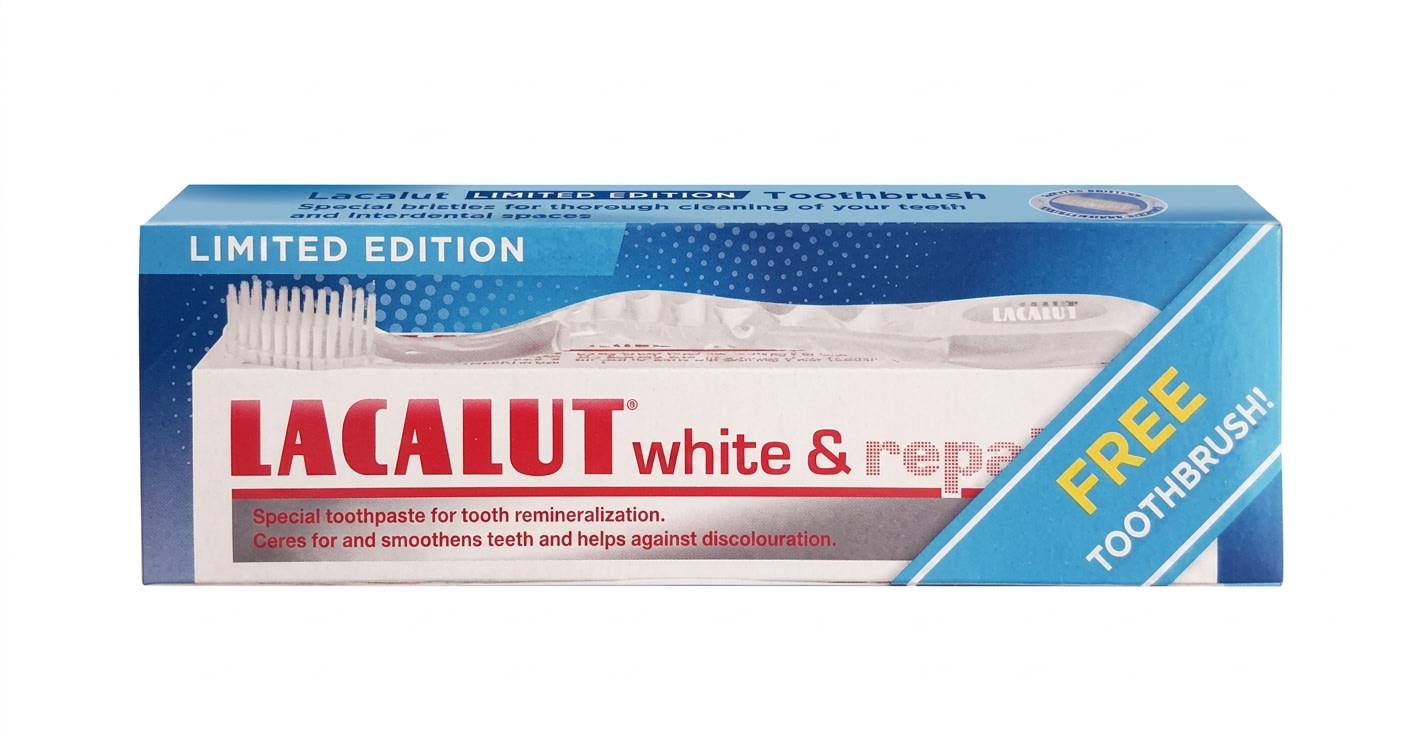 Lacalut White паста за заби 75 мл + четка