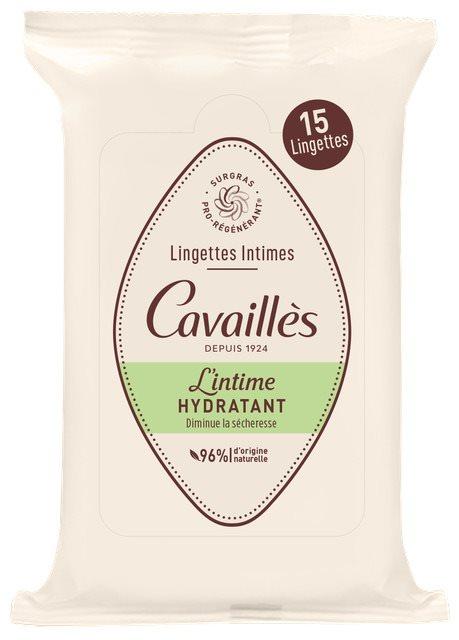 Cavaillès Lingettes Intimes Hydratantes Spécial Sécheresse - 15 unités