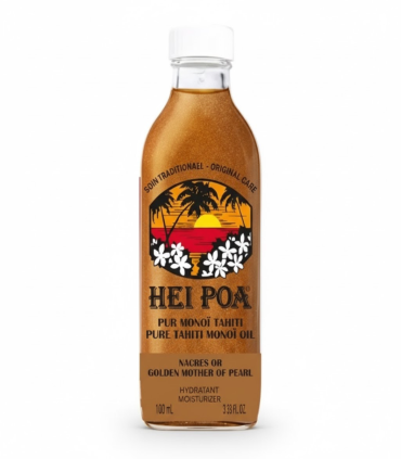 Hei Poa - Soins Trad Monoi Specifiques Pur Monoi Tahiti-Nacres Or 100ml