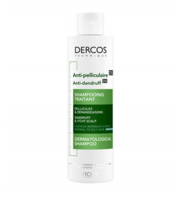 VICHY - DERCOS SHAMPOOING TRAITANT ANTI-PELLICULAIRE 200ML CHEVEUX NORMAUX À GRAS
