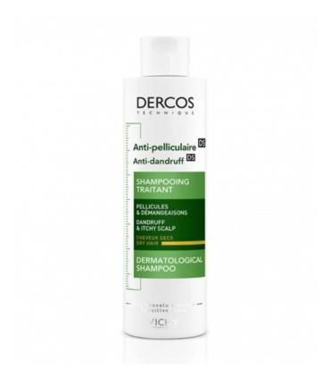VICHY - DERCOS SHAMPOOING TRAITANT ANTI-PELLICULAIRE 200ML CHEVEUX SECS
