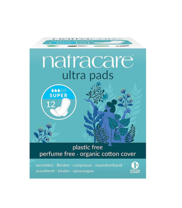 NATRACARE SERVIETTE ULTRA SUPER + WINGS 12Unités