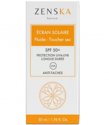 ZENSKA ÉCRAN SOLAIRE FLUIDE TOUCHER SEC – 50ml