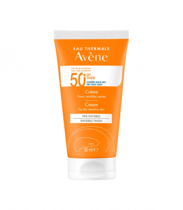AVENE CREME FINI INVISIBLE SPF 50+ PEAUX SENSIBLES SECHES 50 ML