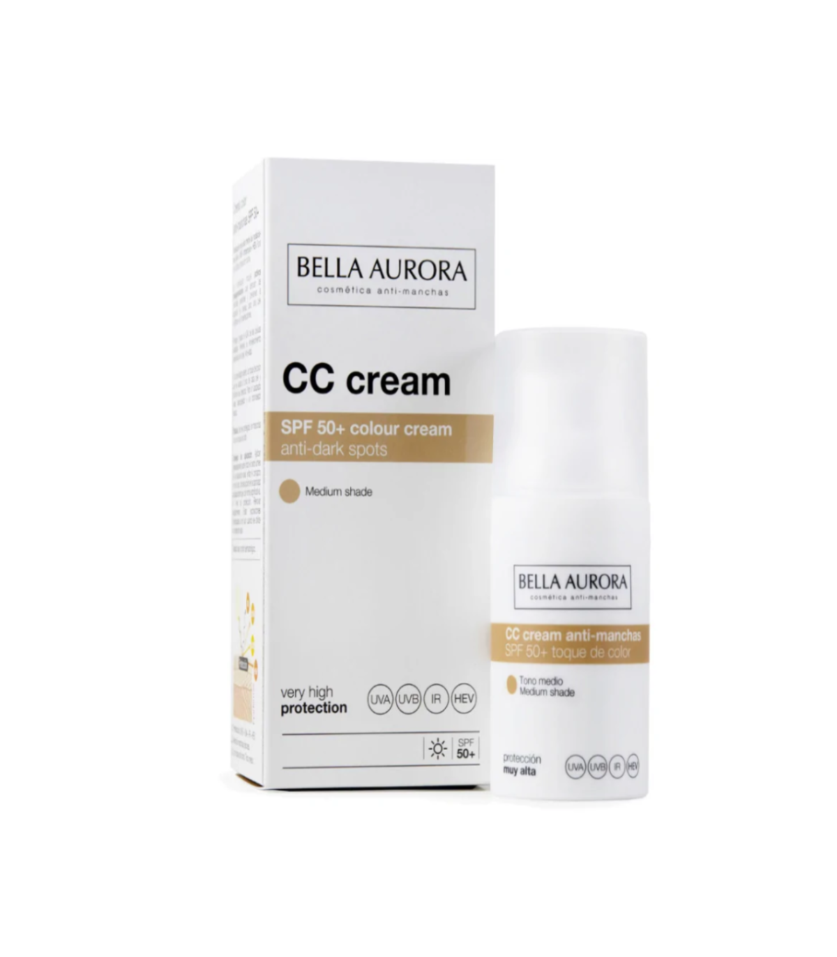 Bella Aurora CC Creme Medium Spf50+ 30ml