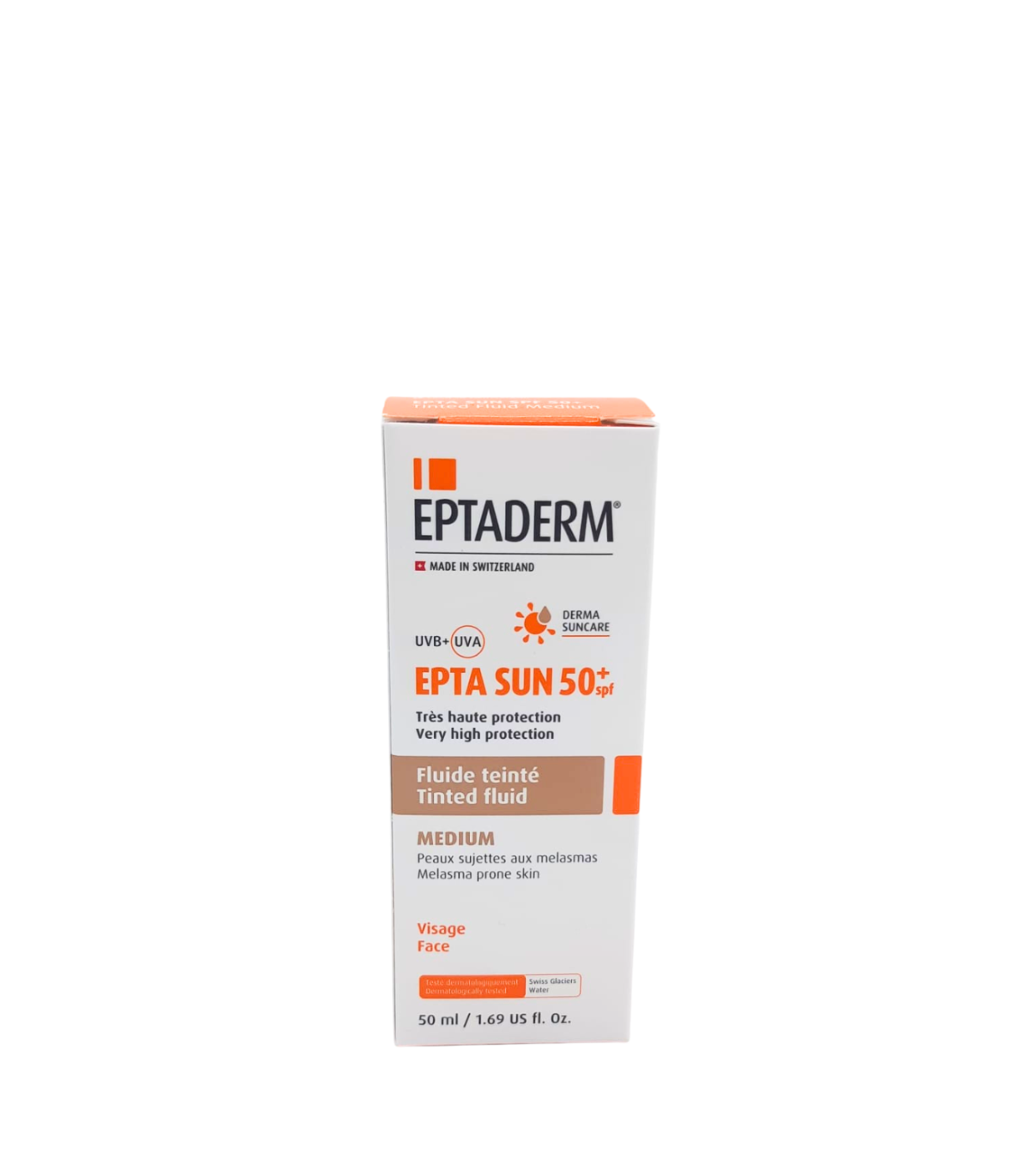 Eptaderm Epta Sun spf50+ Fluide Teinte Medium 50ml