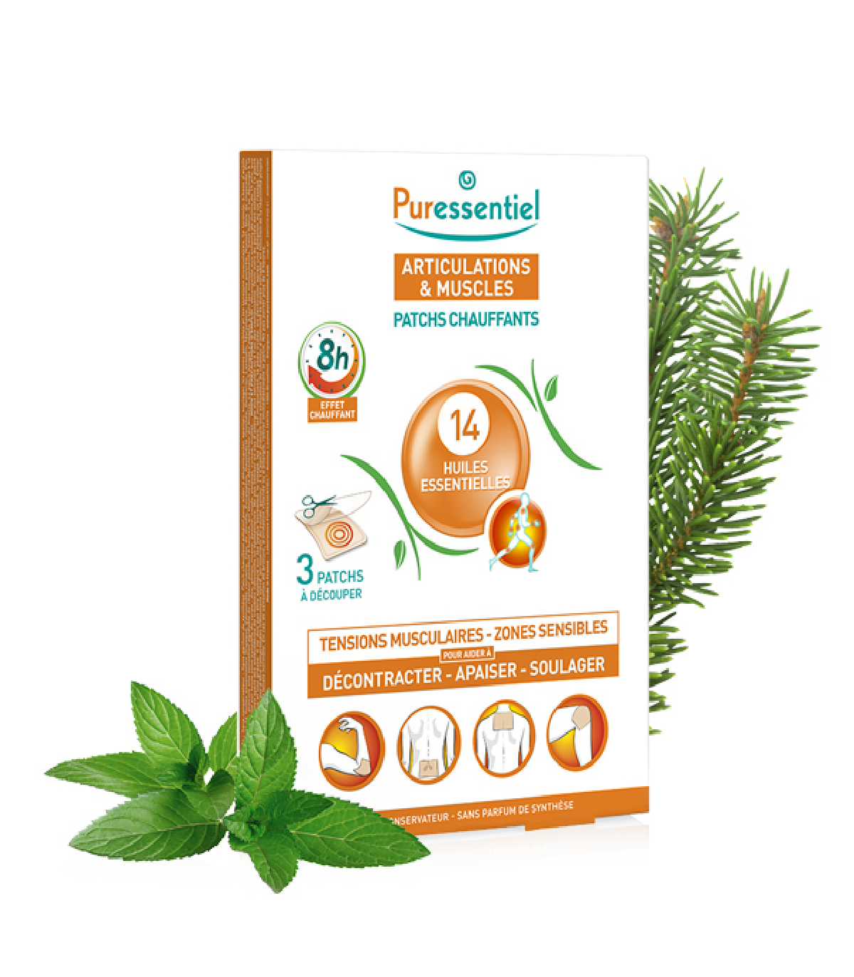 Puressentiel Patchs chauffants Articulations & Muscles 3 patchs à découper