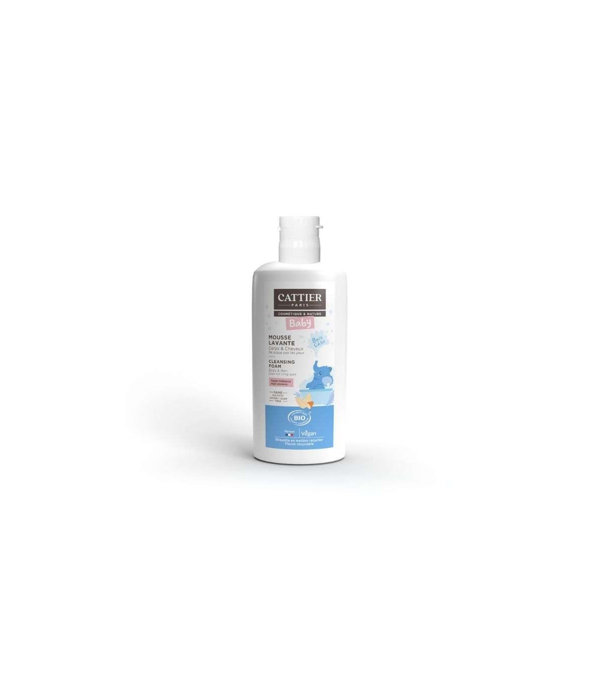 CATTIER BÉBÉ MOUSSE LAVANTE CHEVEUX ET CORPS BIO 150 ML