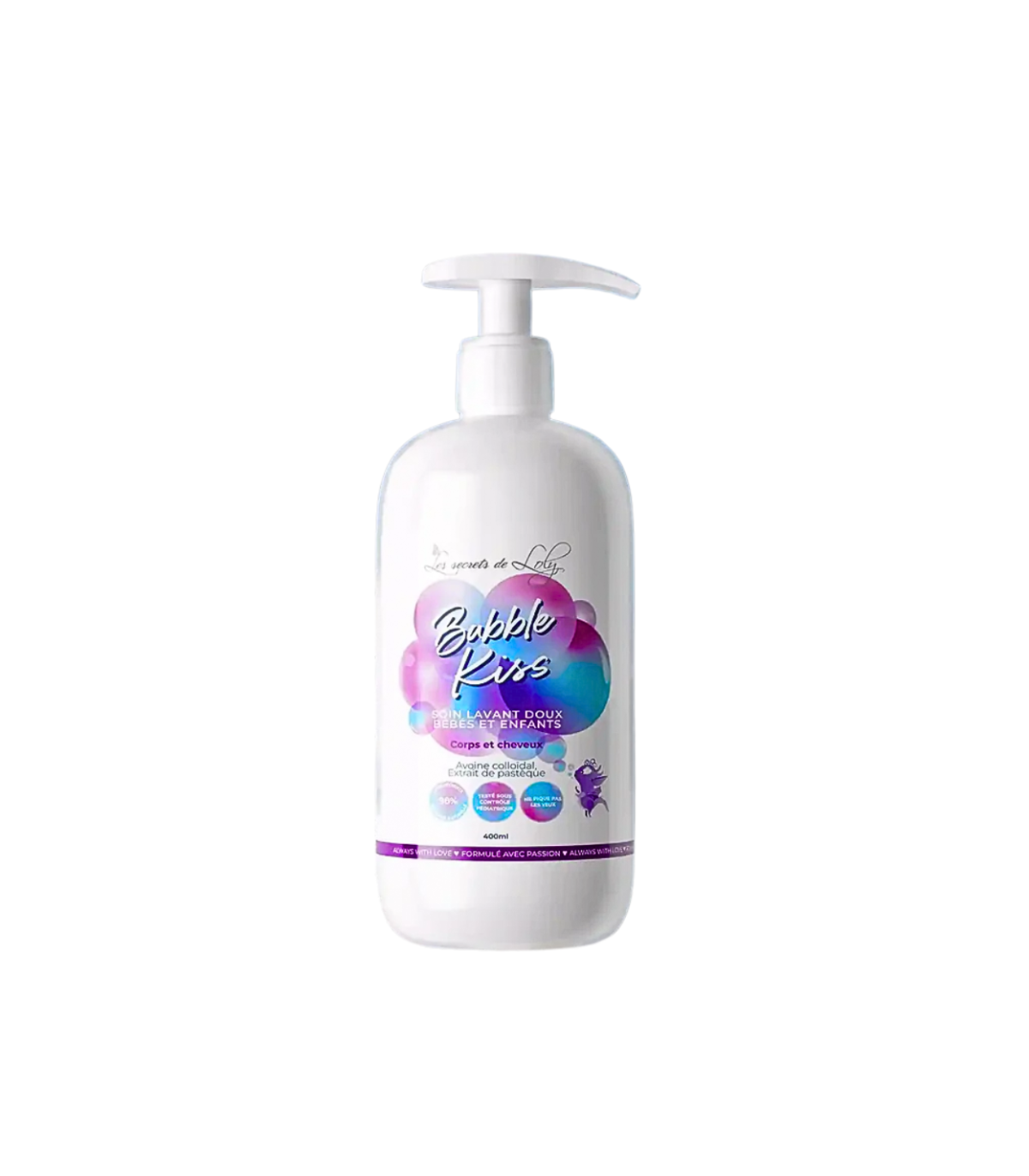 Les Secrets De Loly Bubble Kiss 2en1 Soin Lavant Bebe Corps Et Cheveux 400ml