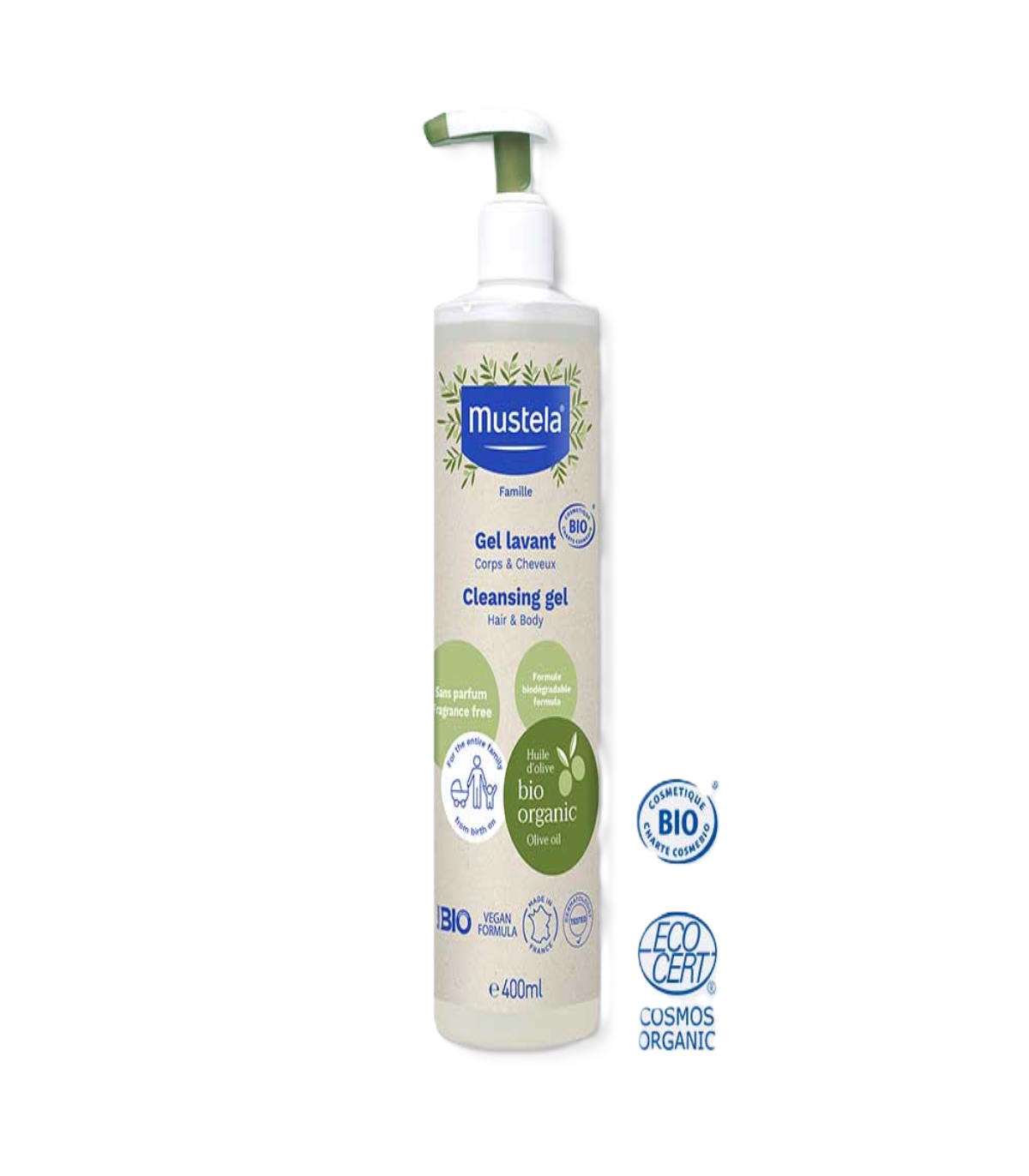 MUSTELA GEL LAVANT DOUX BIO 400ML