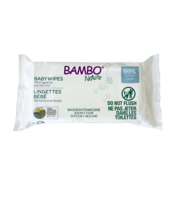 BAMBO NATURE LINGETTES BEBE 64 LINGETTES