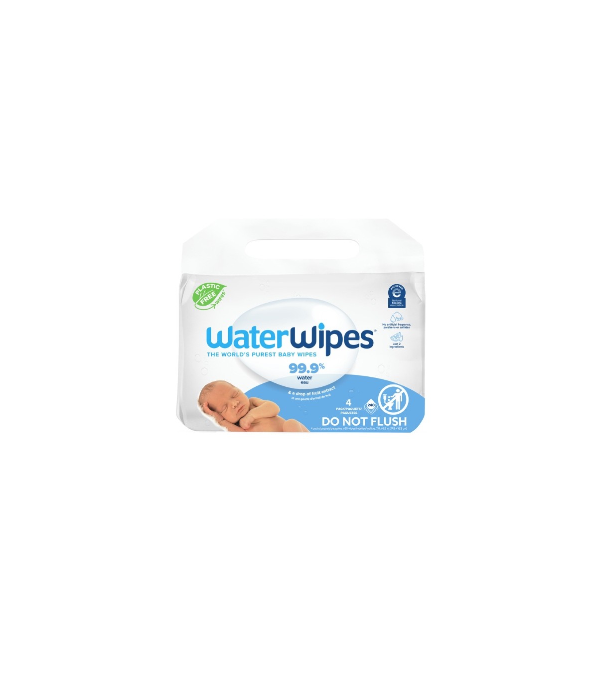 WATERWIPES LINGETTES BABY 4x60 BIO