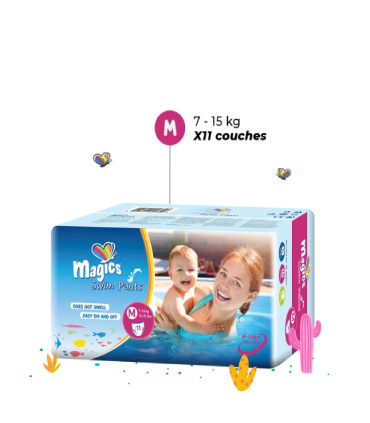 Magics Culottes de bain - Taille M 9-15kg - Sachet de11 Pièces