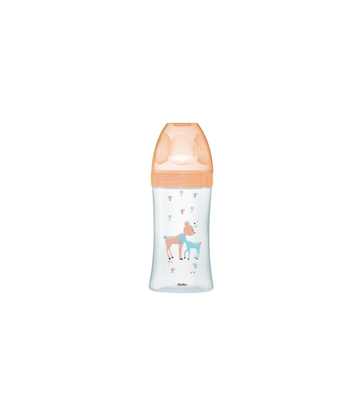 Dodie - Biberon verre Sensation+ (0-6 M) 3 vitesses débit 2 - Beige biche - 270 ml
