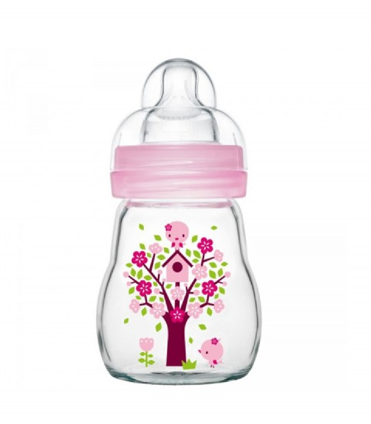 MAM BIBERON EN VERRE FEEL GOOD 1ER AGE ROSE 170ML