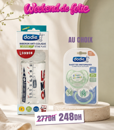 Pack Confort Dodie (270 ml & Sucettes au Choix)