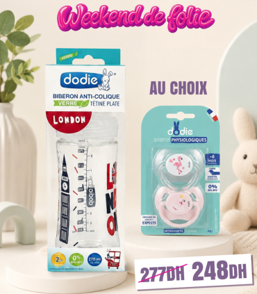 Pack Confort Dodie (Biberon & Sucette au Choix)