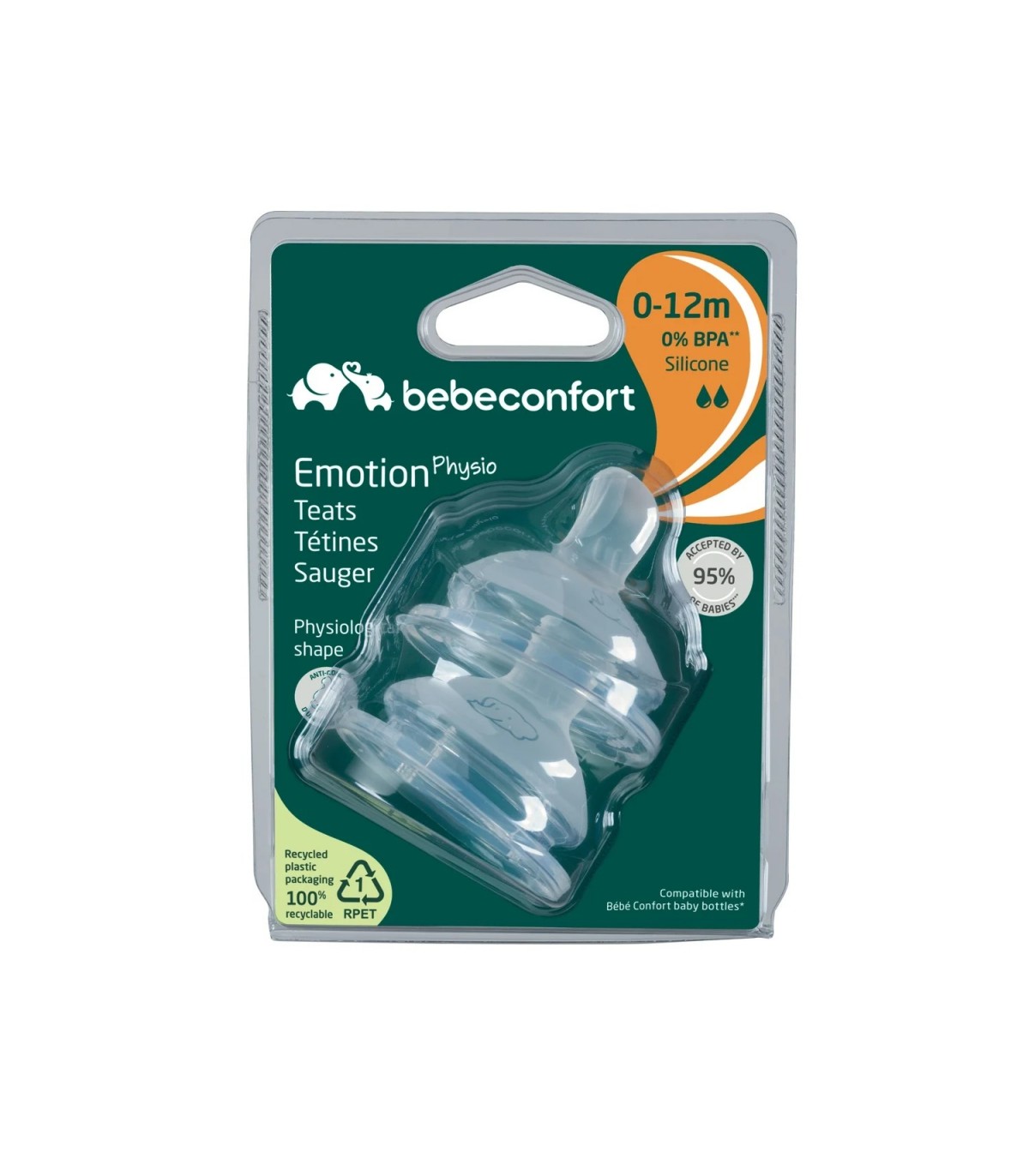 BEBE CONFORT TETINES EMOTION PHYSIO 0-12MOIS