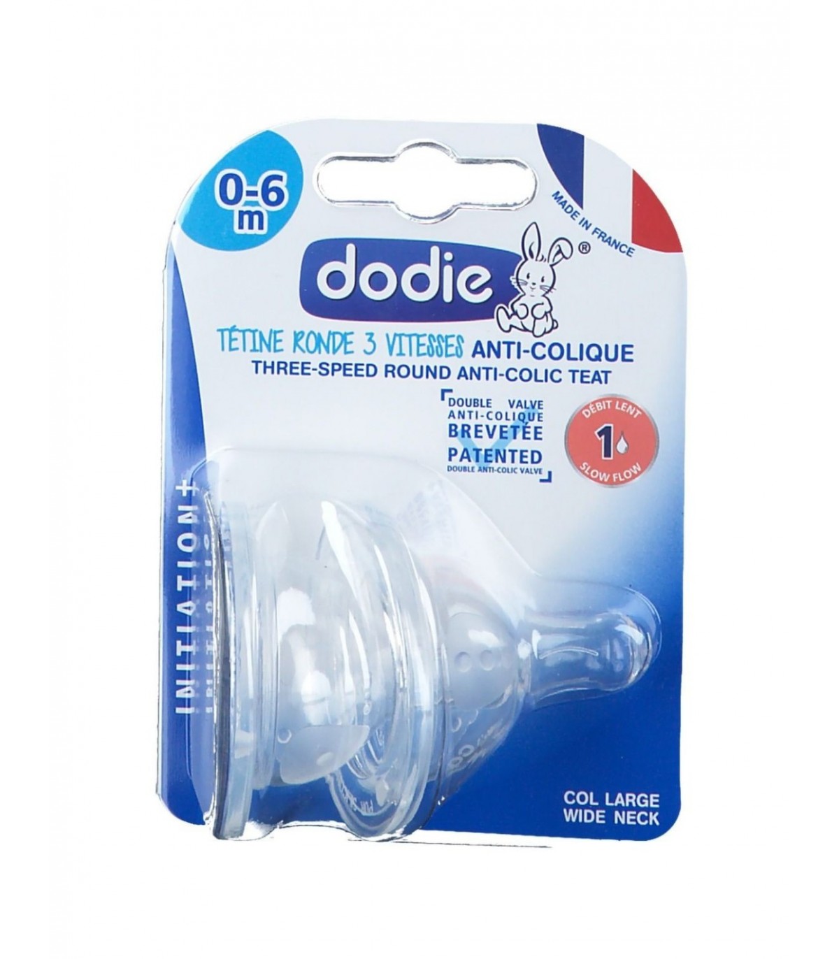 DODIE TETINE RONDE 3 VITESSES ANTI-COLIQUE 0-6MOIS D1