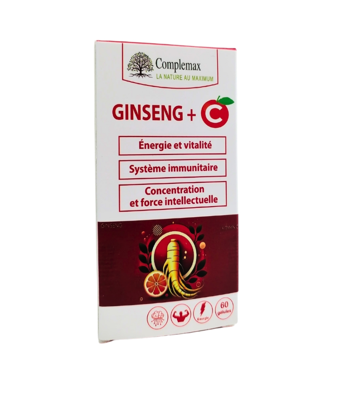 Complemax Ginseng + C 60 Gelules