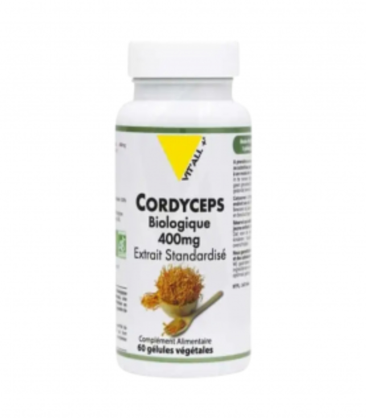 VITALL PLUS CORDYCEPS BIOLOGIQUE 400 MG 60 GELULES