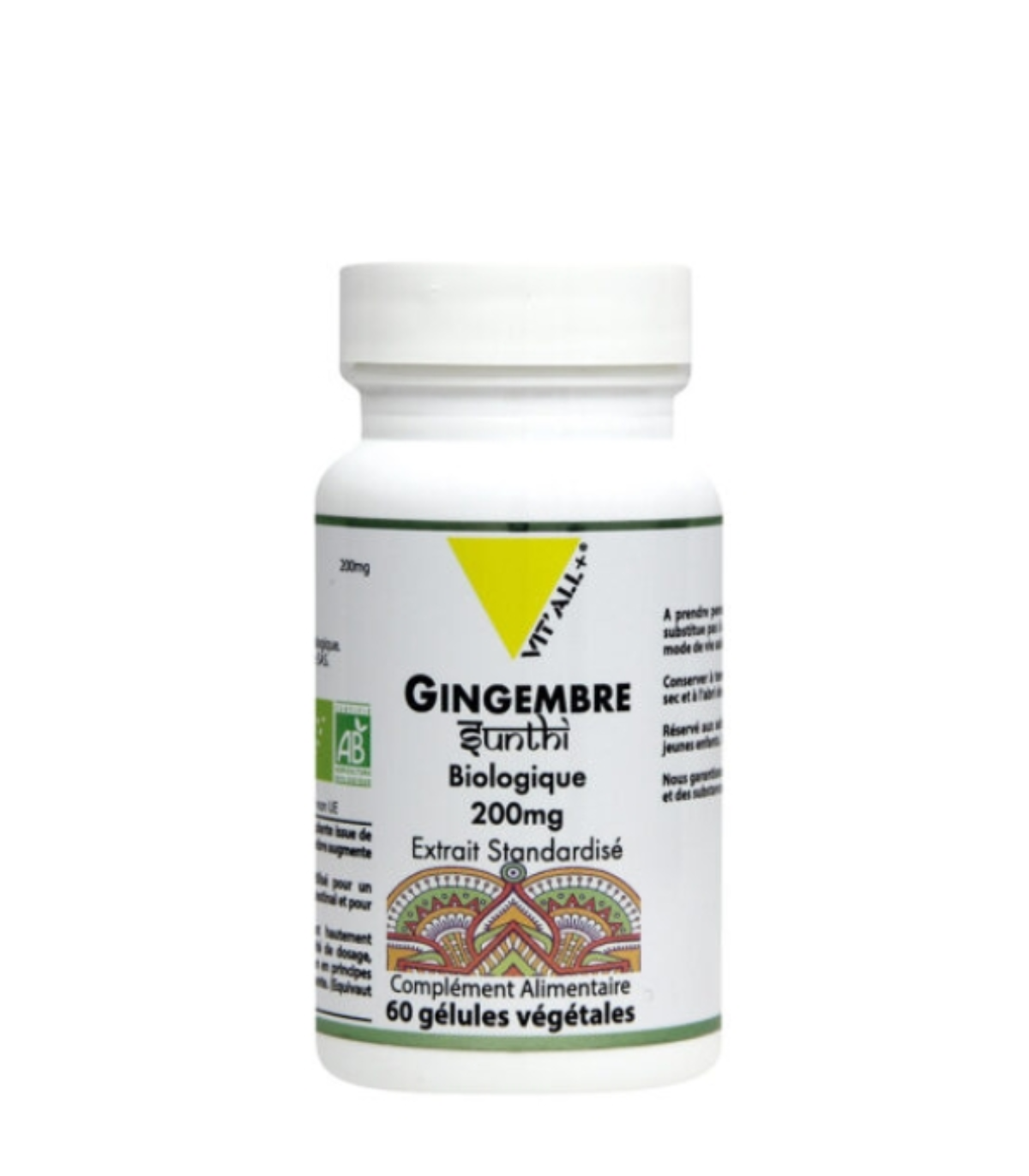 VITALL PLUS GINGEMBRE 200MG 60 GELULES