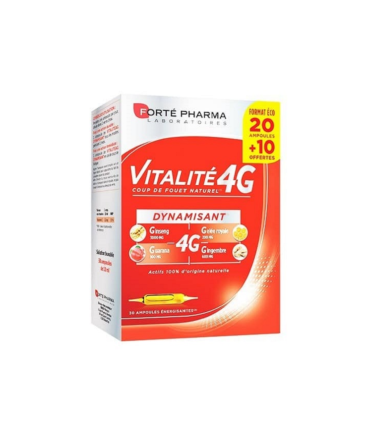 FORTÉ PHARMA VITALITÉ 4 G DYNAMISANT 30 AMPOULES FORMAT ÉCO (20 + 10 OFFERTES)