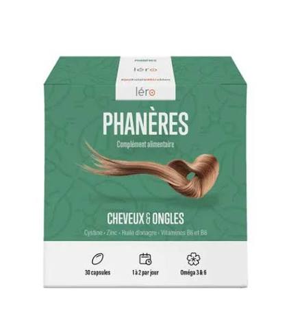 Léro Phanères Complément Alimentaire Cheveux Ongles 30 Capsules Anti-Chute Fortifiant