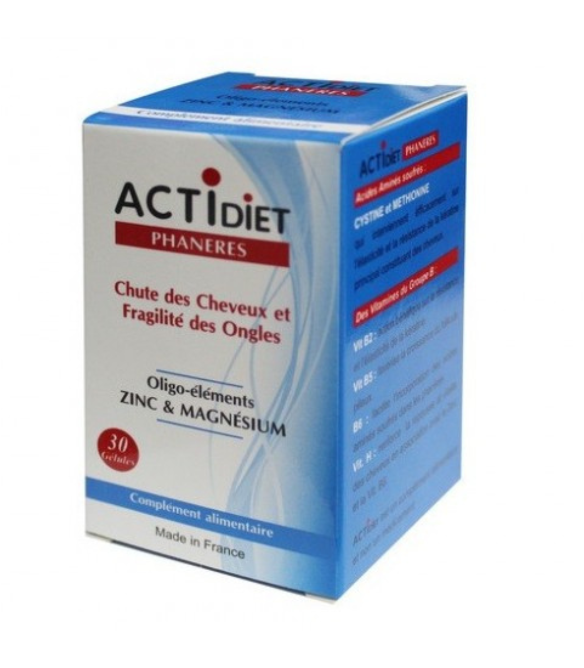 ACTIDIET PHANERES CHUTE DES CHEVEUX & FRAGILITÉ DES ONGLES 30 GÉLULES