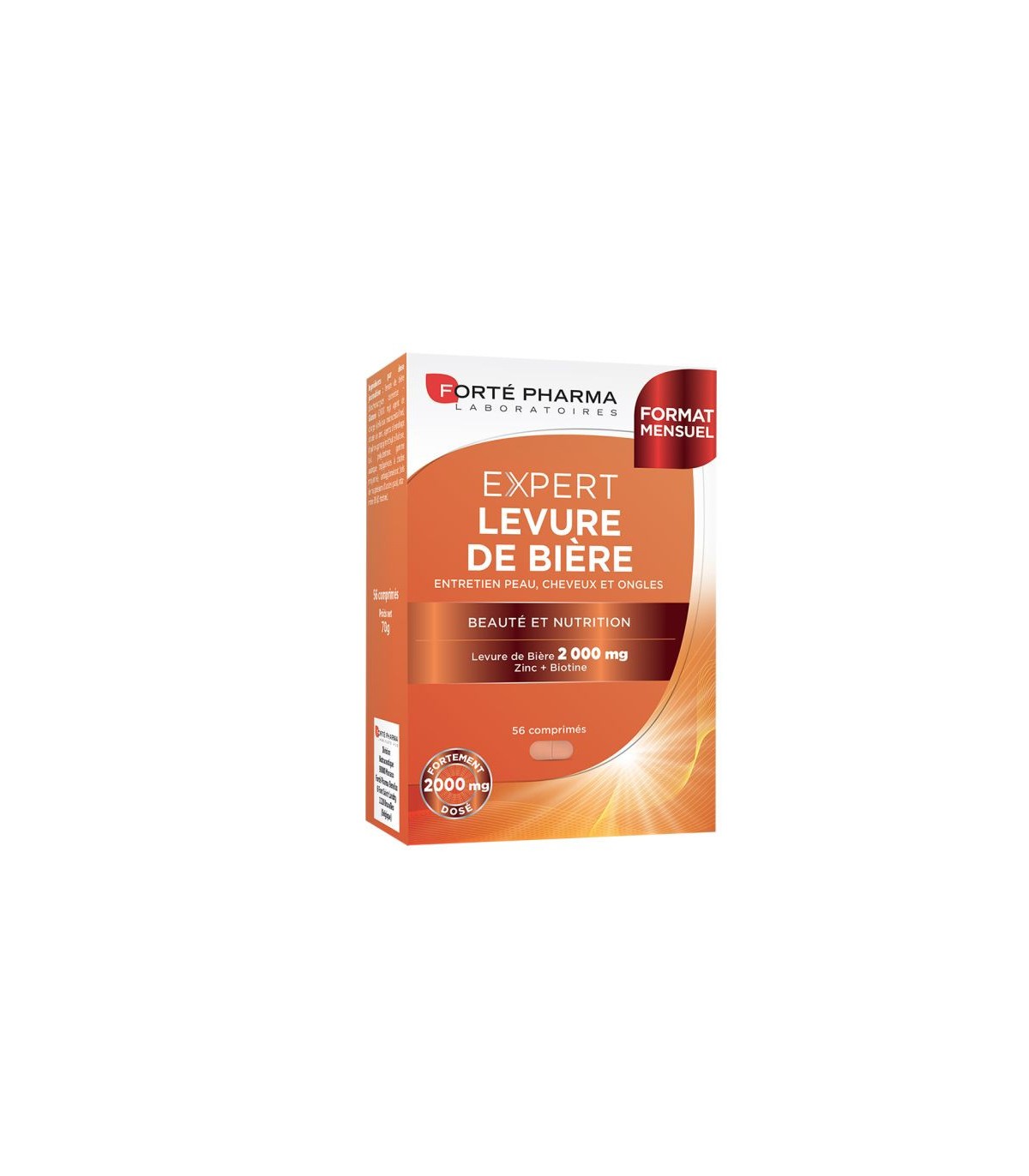FORTE PHARMA EXPERT CHEUVEUX LEVURE DE BIERE 2000MG B56 COMP