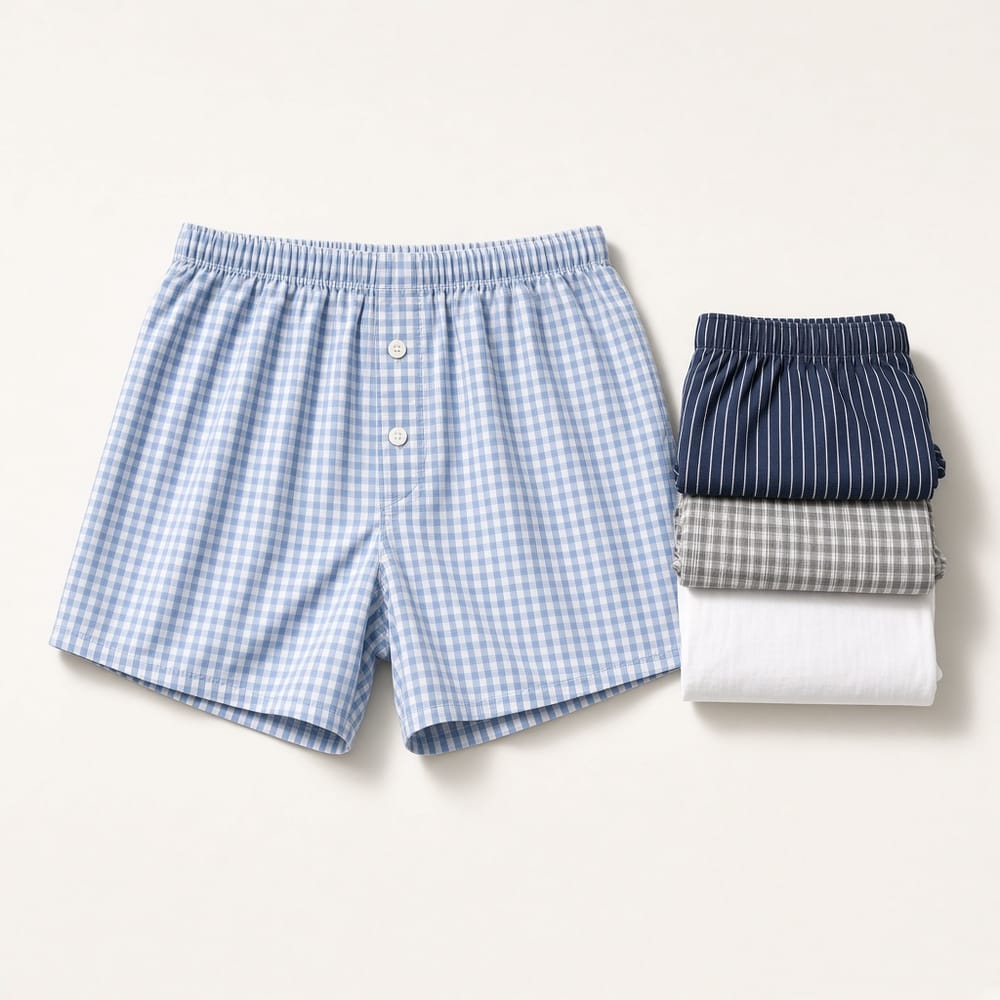 John Gray Premium Woven Boxers (6 in 1)