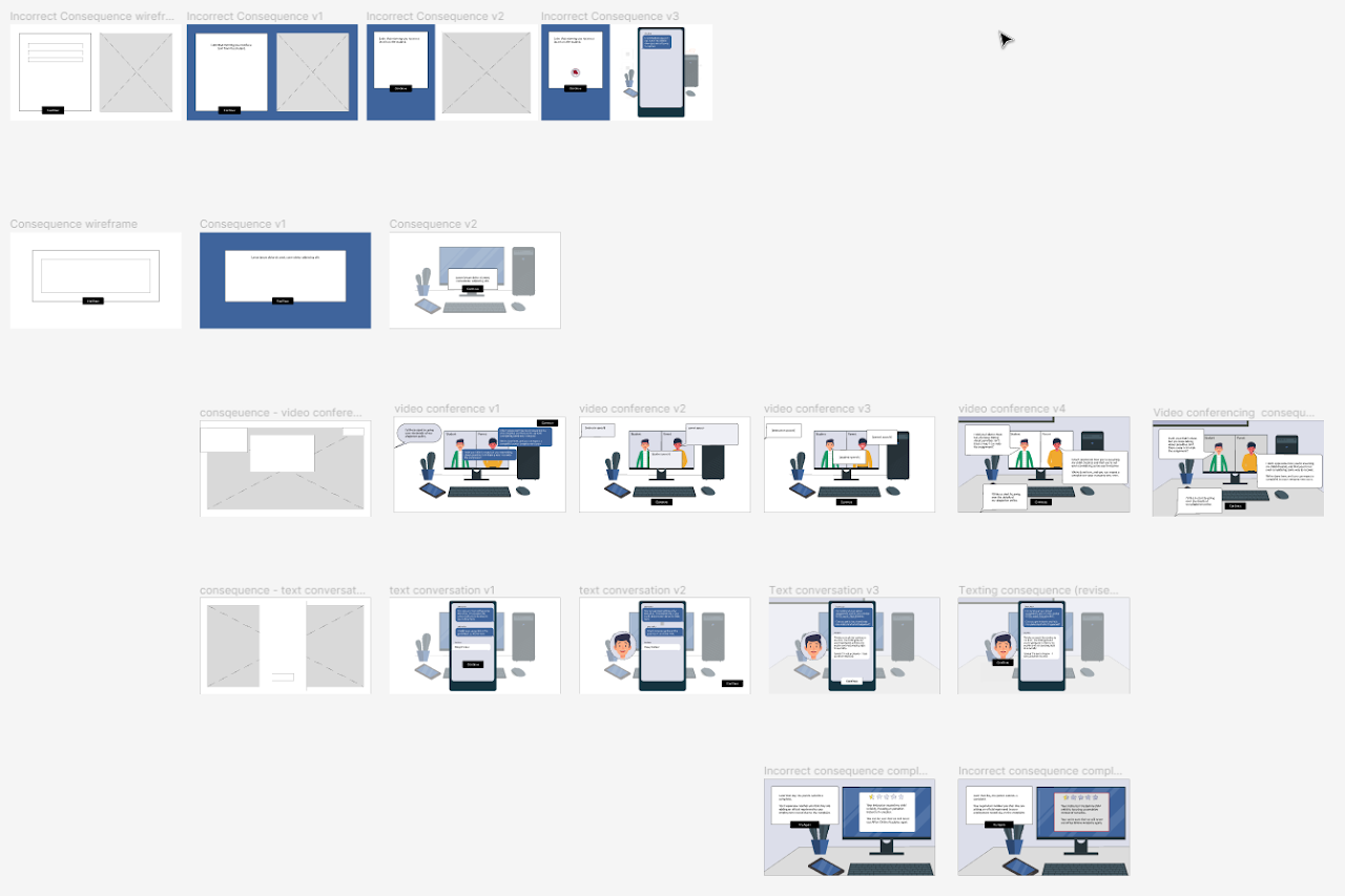 mockup iterations