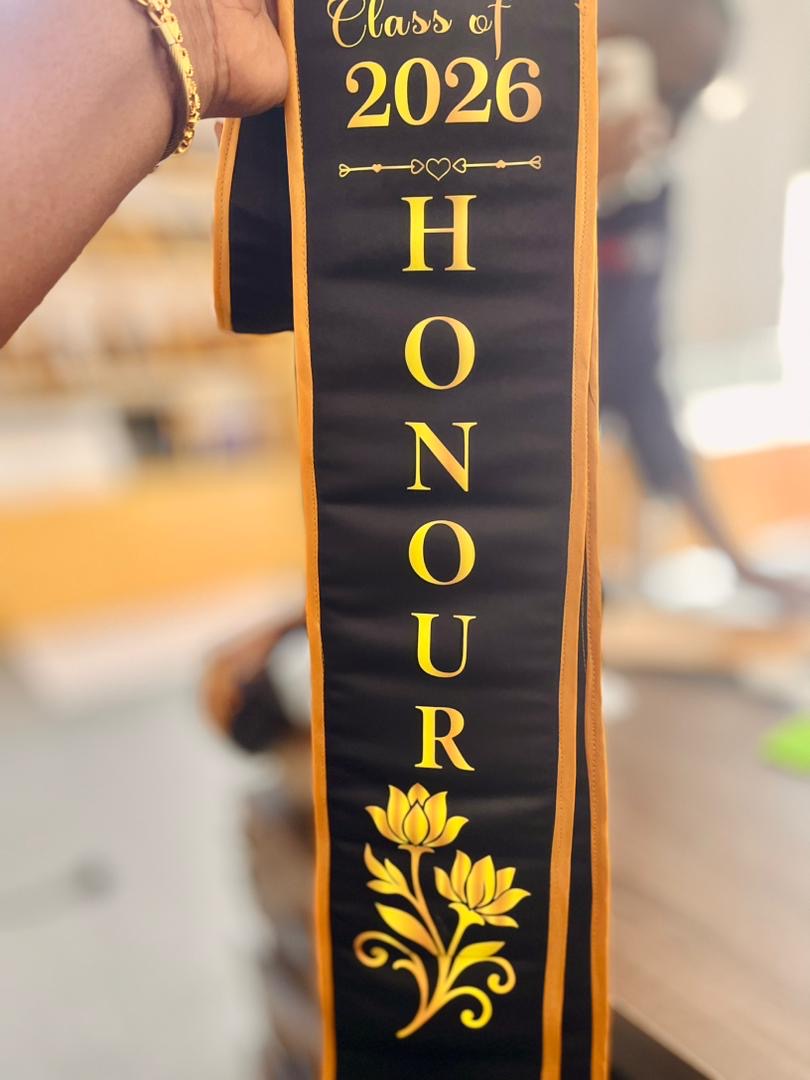 Sash Printed (Gold lined sides)