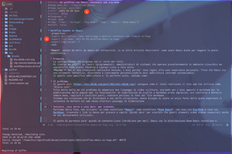 Figura 1: Emacs Screenshot