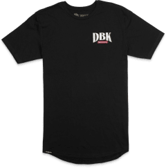 DBK Beer Co Premium Tee in black, front view with small DBK Moto Co. chest logo
