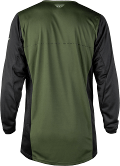 FLY Racing Patrol Jersey in forest green with black sides and sleeves, back view