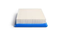 All Balls panel air filter seen from the side, showing the pleated media above the blue frame