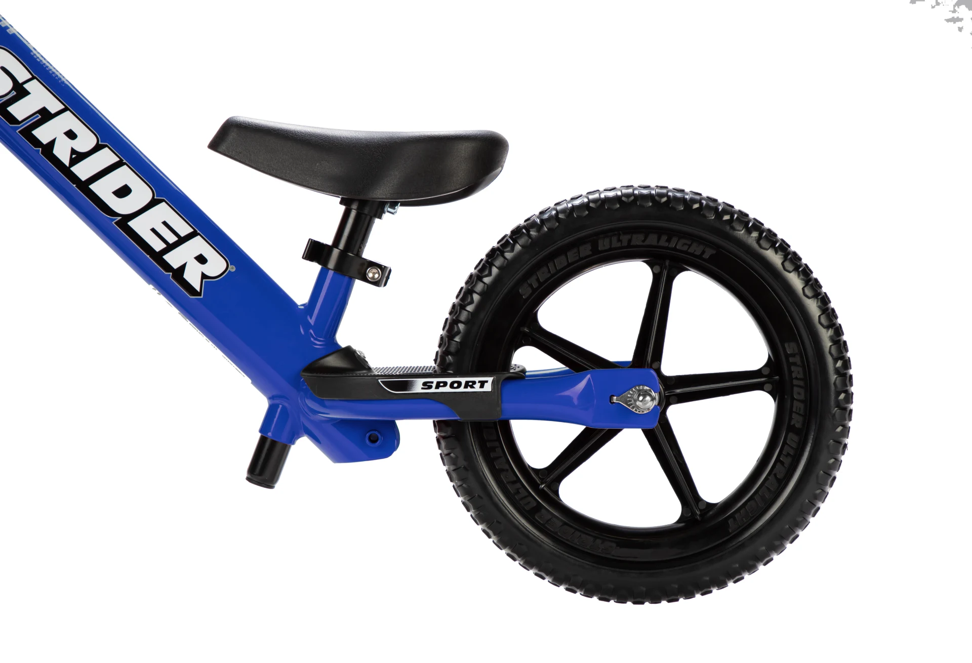 Blue Strider 12 Sport saddle, footrest, and rear wheel
