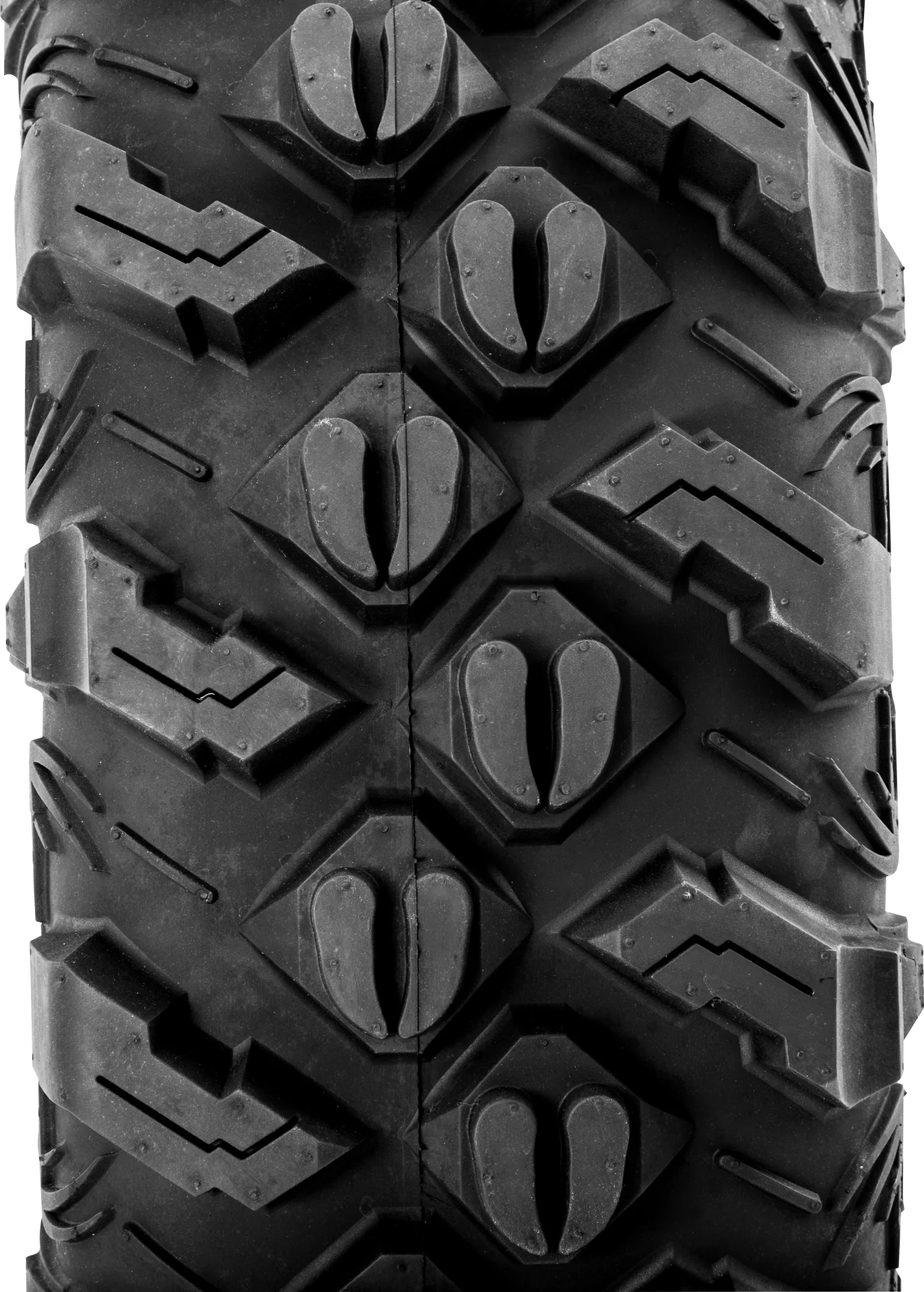 Sedona Buck Snort 25x8-12 tire, close-up of deer-hoof center tread