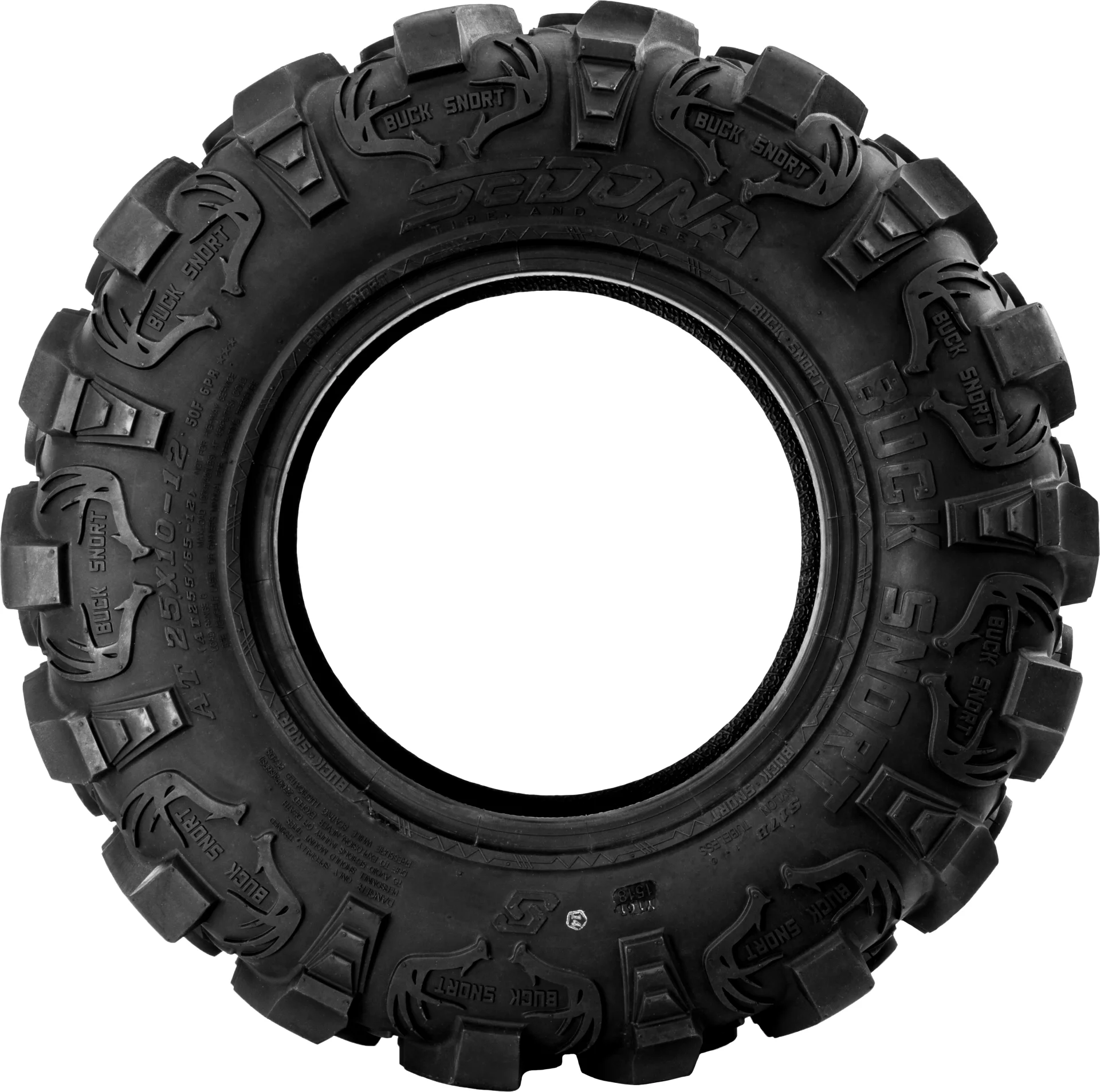 Sedona Buck Snort 27x9-14 tire, sidewall view