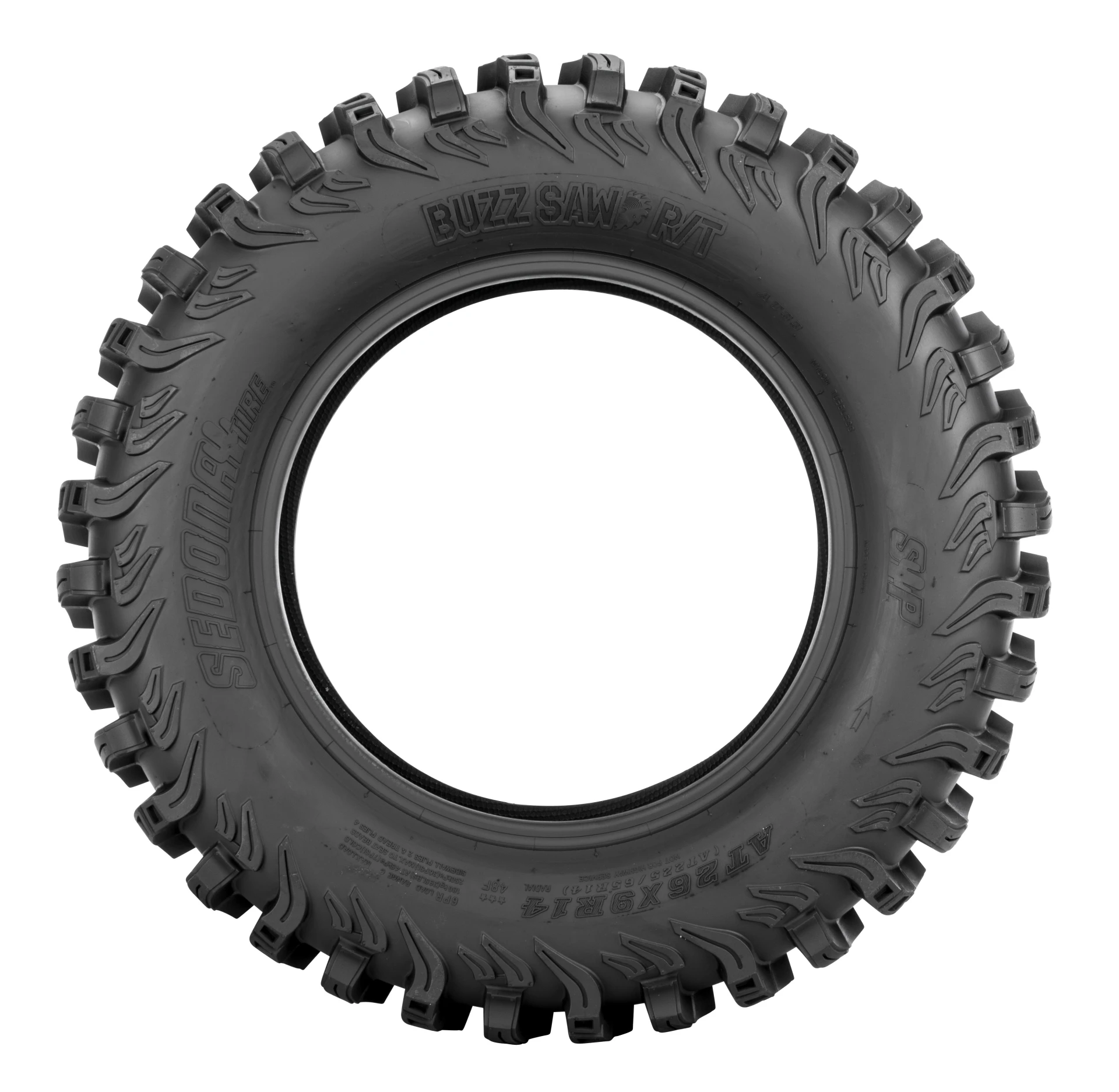 Sedona Buzz Saw RT tire, sidewall view