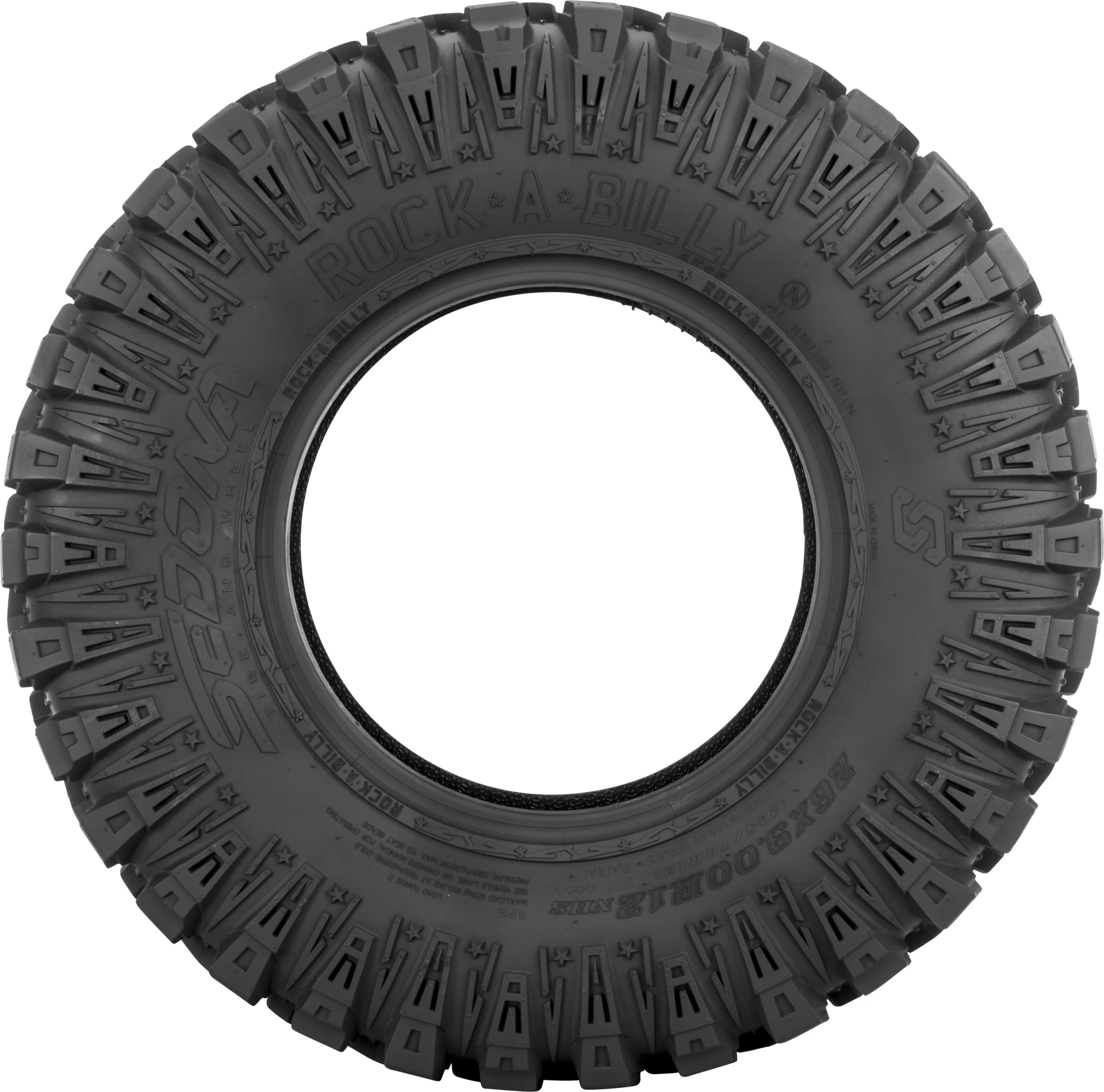 Sedona Rock-A-Billy 26x9R12 tire, side view