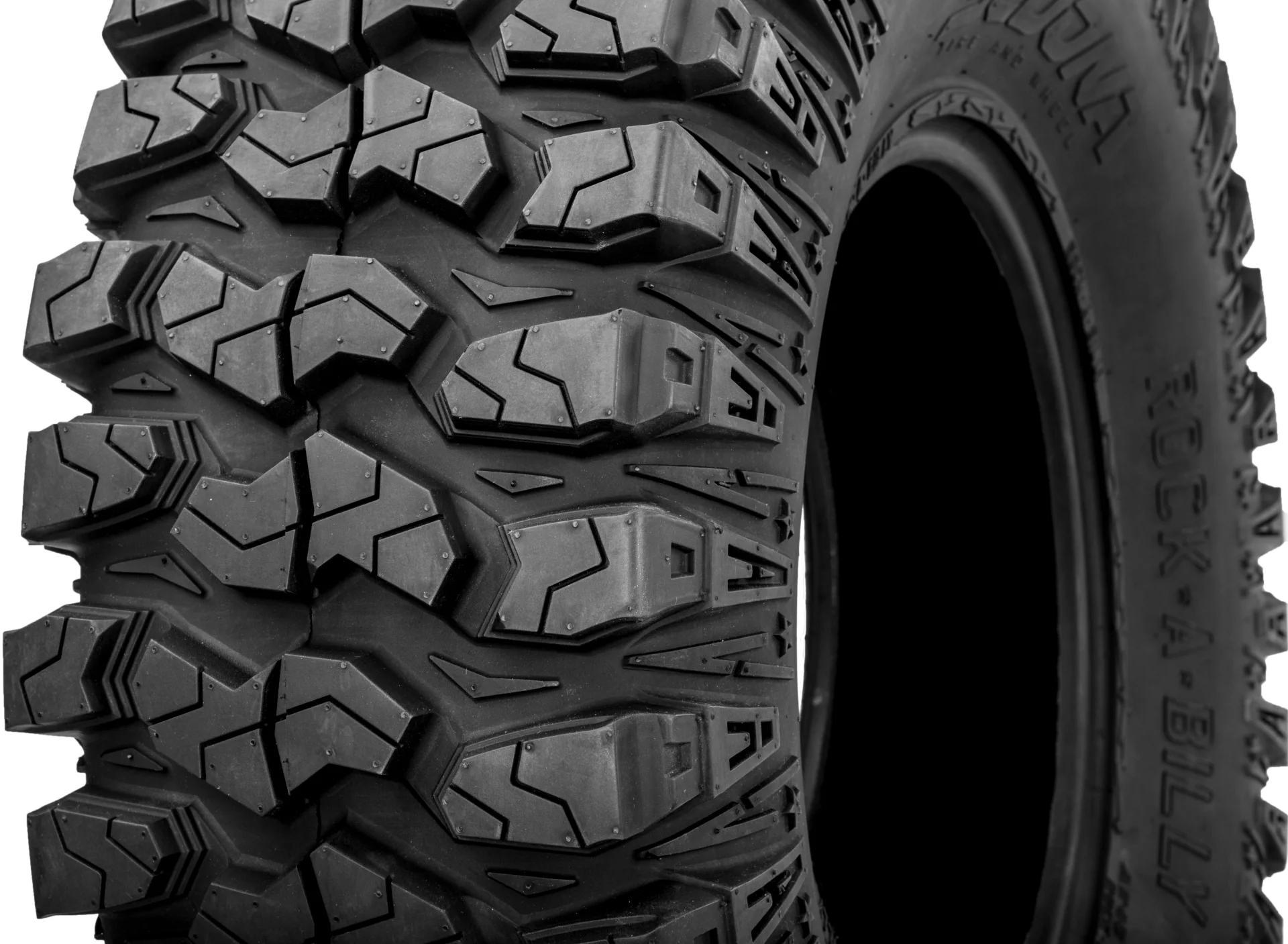 Close-up of Sedona Rock-A-Billy shoulder tread and sidewall