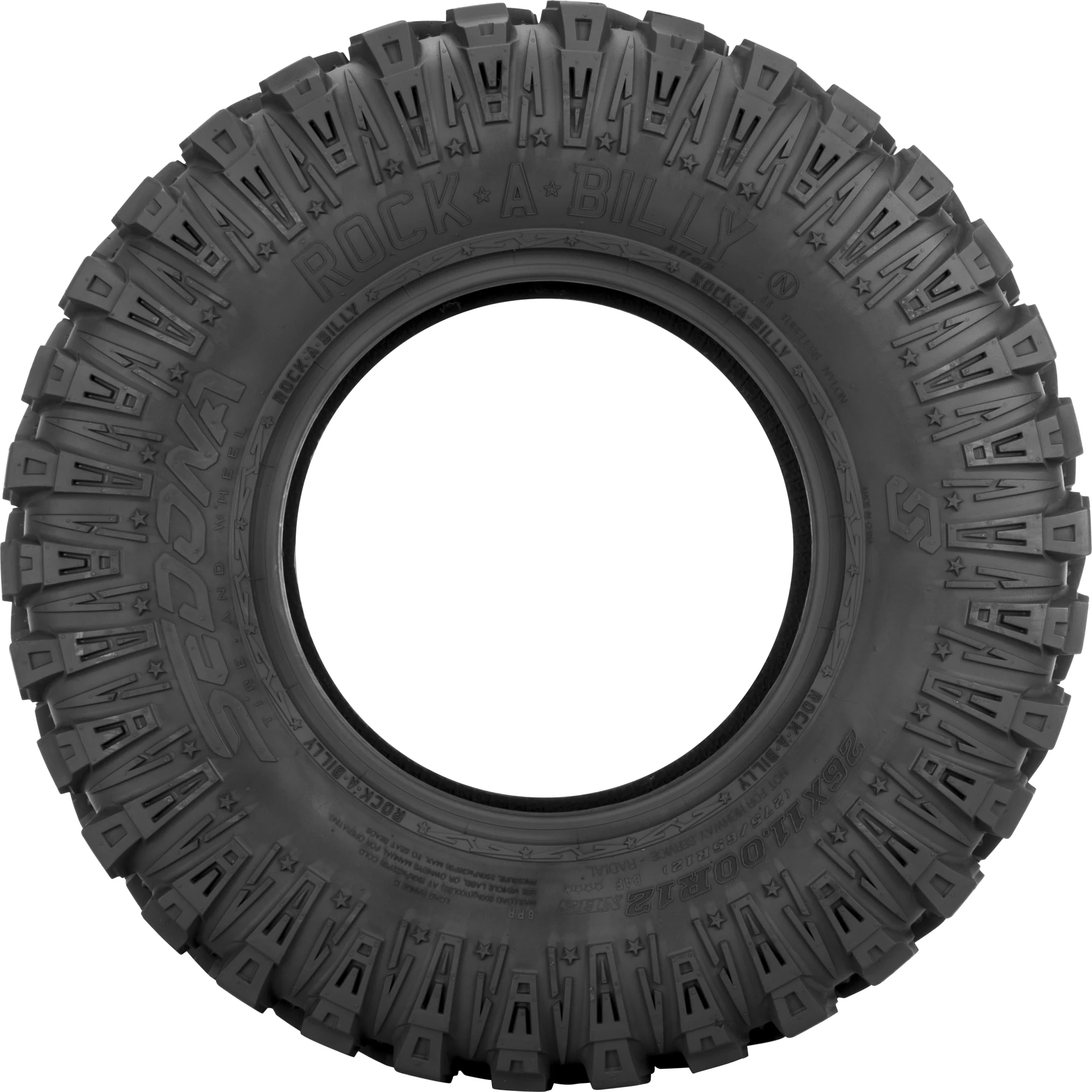 Sedona Rock-A-Billy 26x11R12 tire, side view